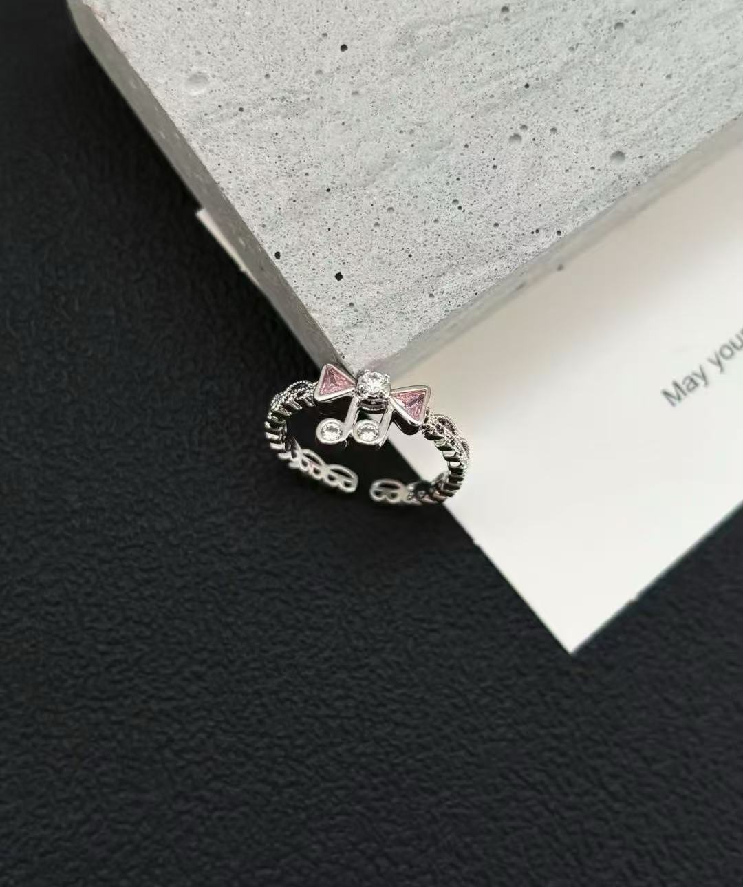 Handmade Adjustable Floral Open Ring