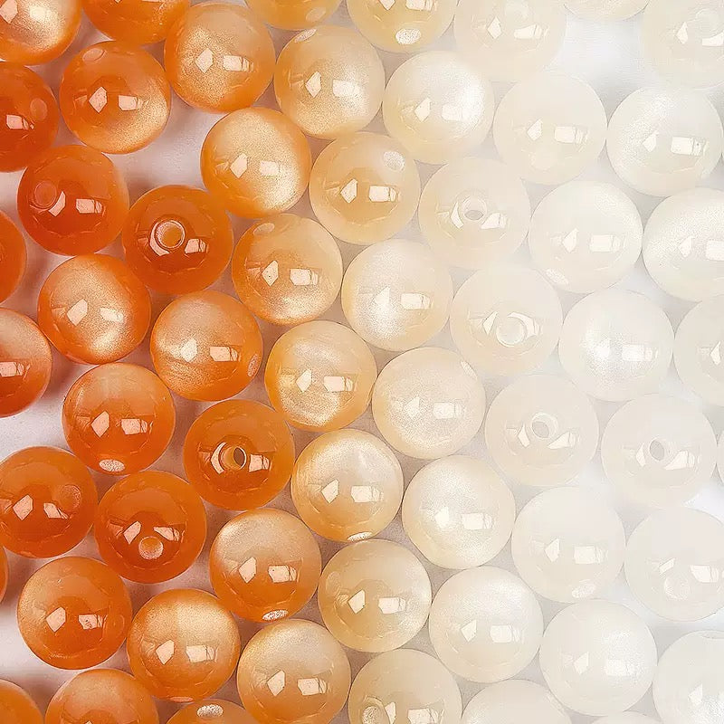 UV Color Changing Beads , Mixed Color Round Resin Beads for DIY Bracelet Necklace Jewelry Making