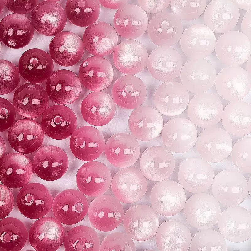 UV Color Changing Beads , Mixed Color Round Resin Beads for DIY Bracelet Necklace Jewelry Making