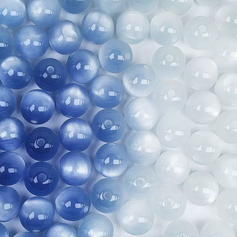 UV Color Changing Beads , Mixed Color Round Resin Beads for DIY Bracelet Necklace Jewelry Making